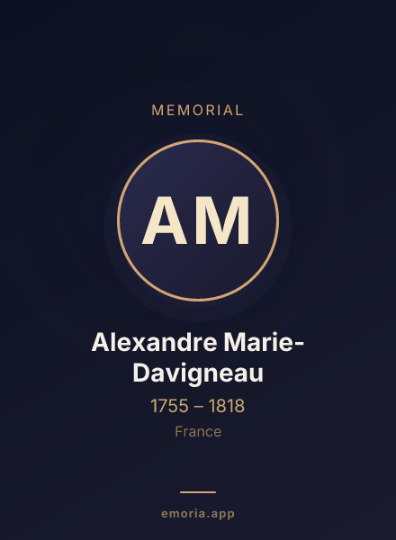 Memorial portrait of Alexandre Marie-Davigneau
