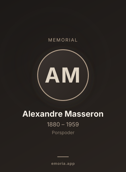 Memorial portrait of Alexandre Masseron
