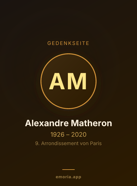Gedenkportrait von Alexandre Matheron