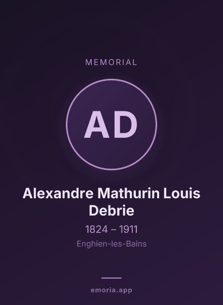 Memorial portrait of Alexandre Mathurin Louis Debrie