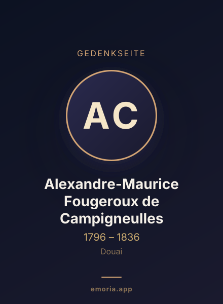 Gedenkportrait von Alexandre-Maurice Fougeroux de Campigneulles