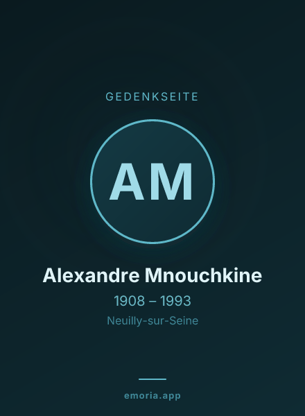 Gedenkportrait von Alexandre Mnouchkine