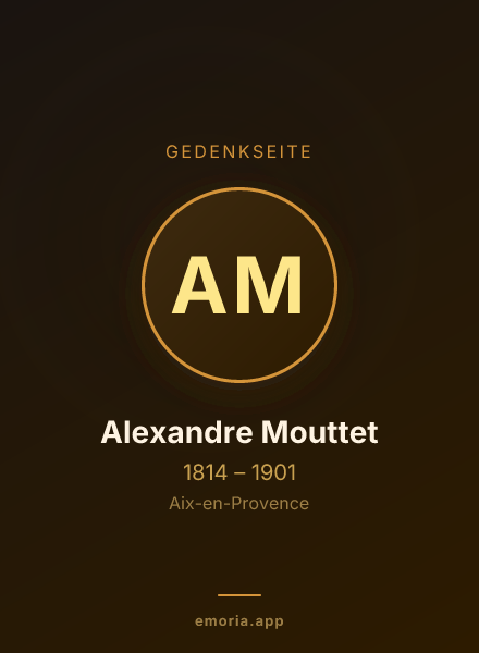 Gedenkportrait von Alexandre Mouttet