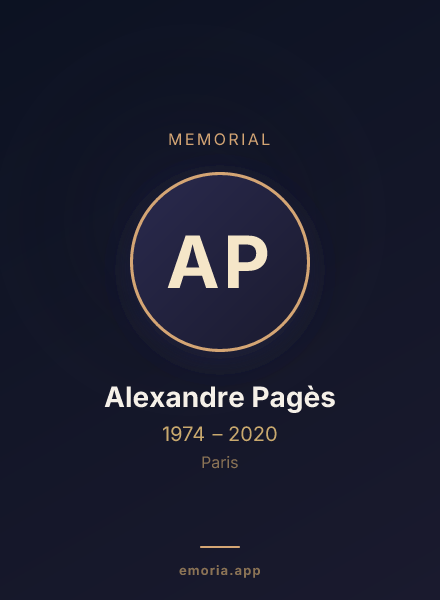 Memorial portrait of Alexandre Pagès