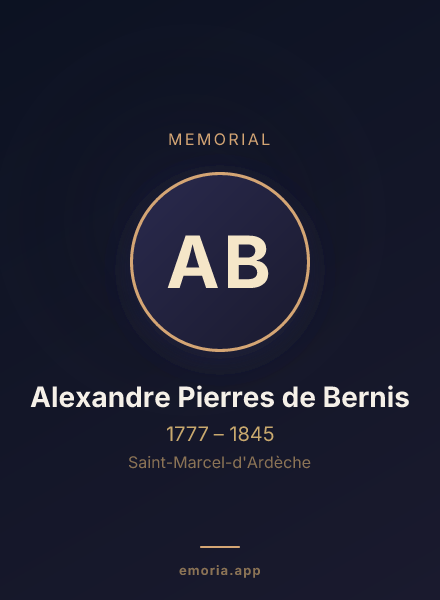 Memorial portrait of Alexandre Pierres de Bernis