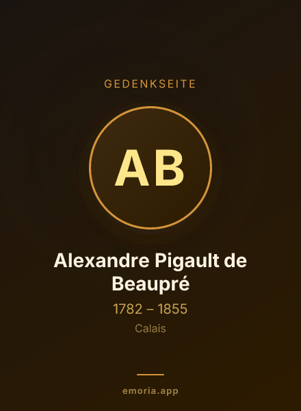 Gedenkportrait von Alexandre Pigault de Beaupré