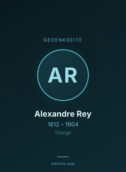 Gedenkportrait von Alexandre Rey
