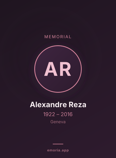 Memorial portrait of Alexandre Reza