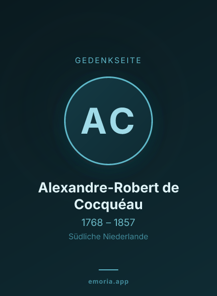 Gedenkportrait von Alexandre-Robert de Cocquéau