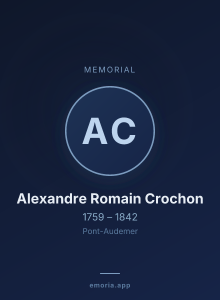 Memorial portrait of Alexandre Romain Crochon