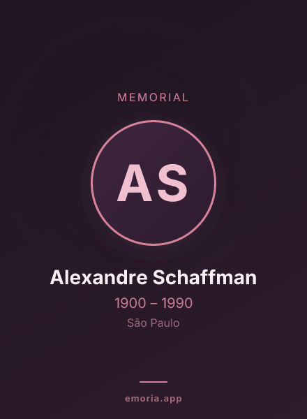 Memorial portrait of Alexandre Schaffman