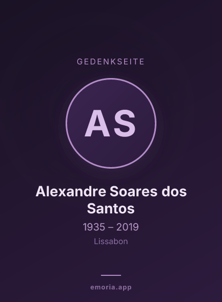 Gedenkportrait von Alexandre Soares dos Santos