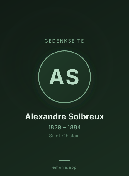 Gedenkportrait von Alexandre Solbreux