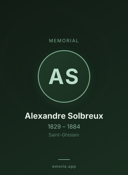 Memorial portrait of Alexandre Solbreux