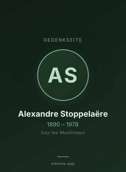 Gedenkportrait von Alexandre Stoppelaëre