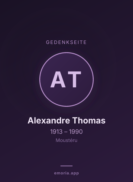 Gedenkportrait von Alexandre Thomas
