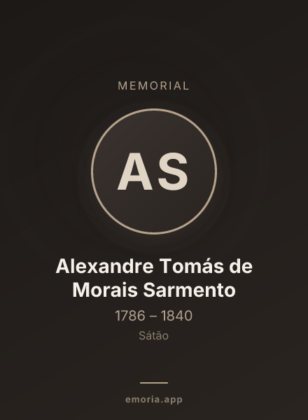 Memorial portrait of Alexandre Tomás de Morais Sarmento