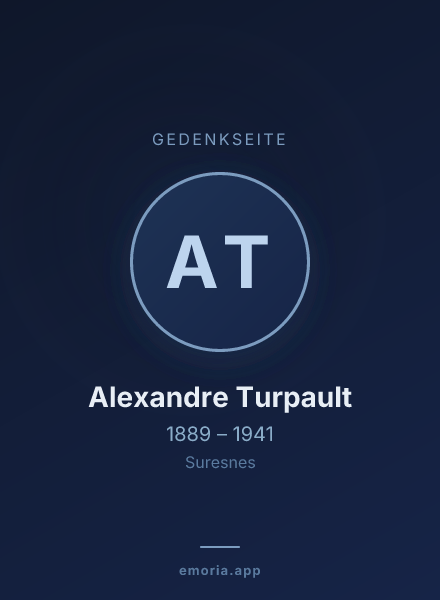 Gedenkportrait von Alexandre Turpault