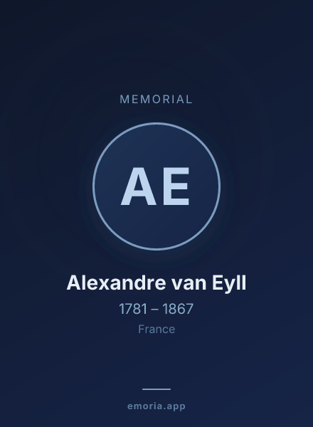 Memorial portrait of Alexandre van Eyll