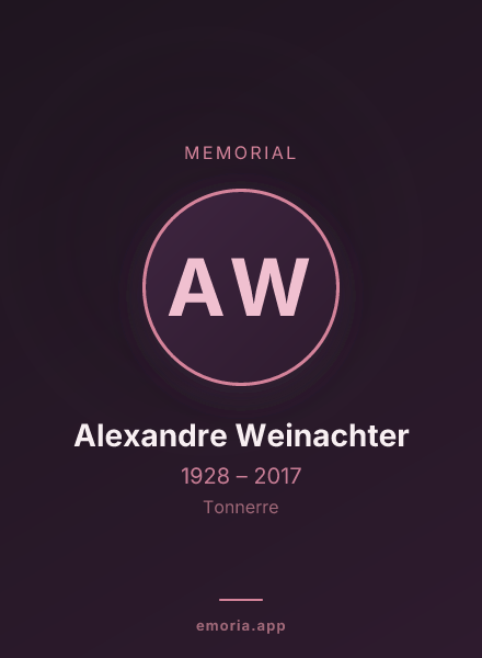 Memorial portrait of Alexandre Weinachter