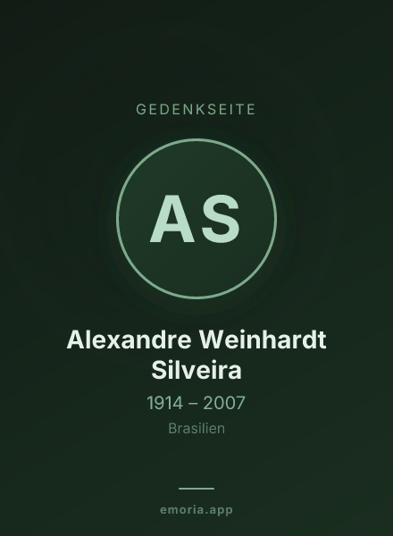 Gedenkportrait von Alexandre Weinhardt Silveira