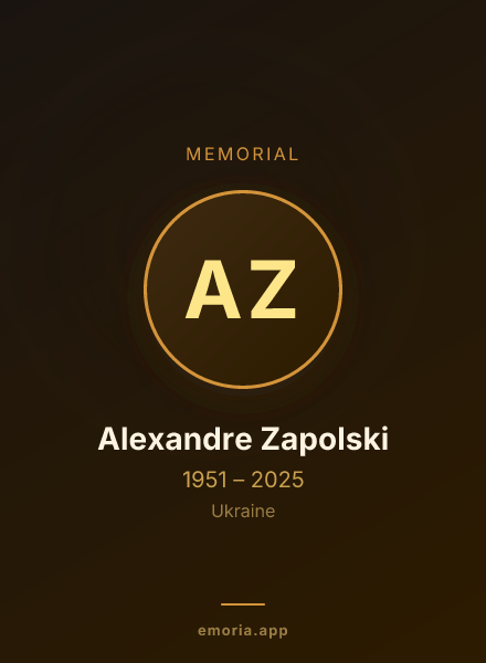 Memorial portrait of Alexandre Zapolski