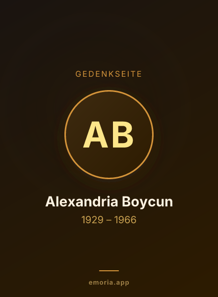 Gedenkportrait von Alexandria Boycun