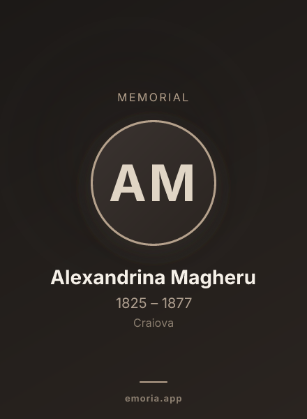 Memorial portrait of Alexandrina Magheru