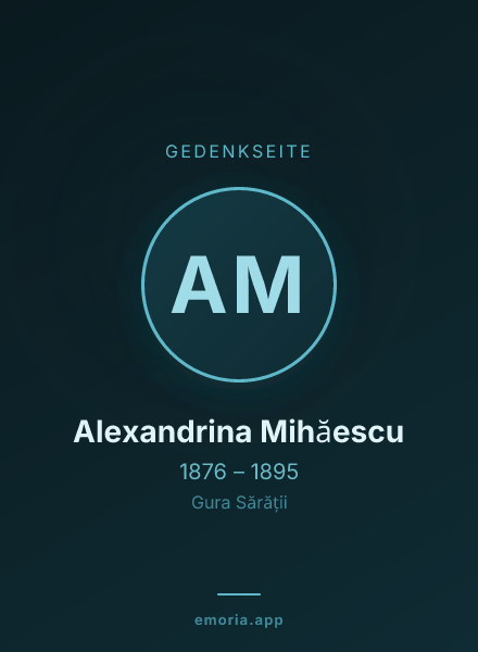 Gedenkportrait von Alexandrina Mihăescu