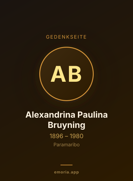 Gedenkportrait von Alexandrina Paulina Bruyning