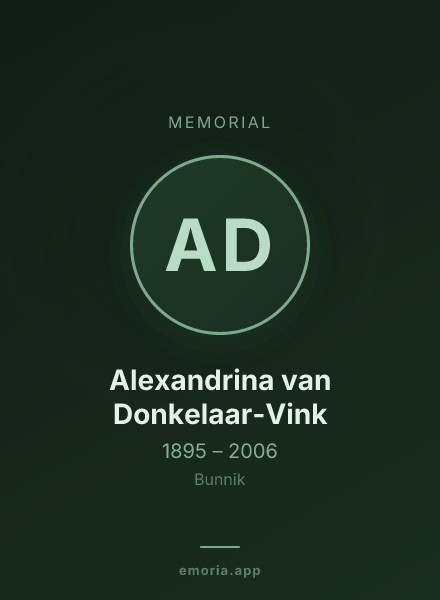 Memorial portrait of Alexandrina van Donkelaar-Vink