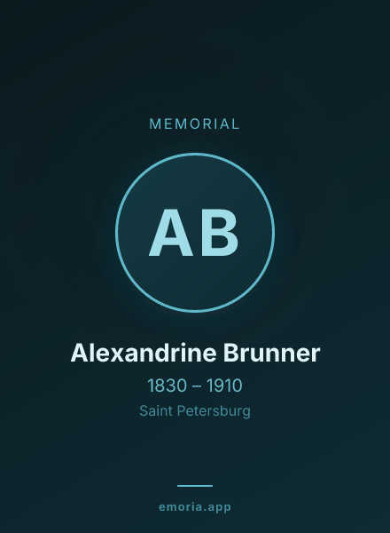 Memorial portrait of Alexandrine Brunner