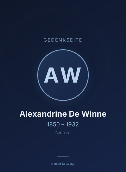 Gedenkportrait von Alexandrine De Winne