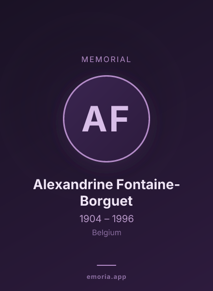 Memorial portrait of Alexandrine Fontaine-Borguet