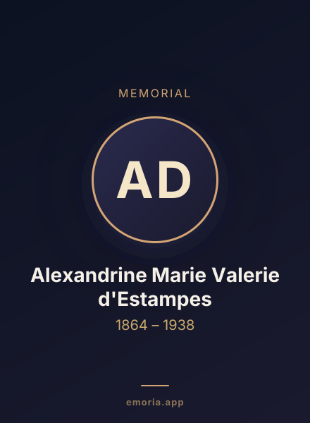 Memorial portrait of Alexandrine Marie Valerie d'Estampes