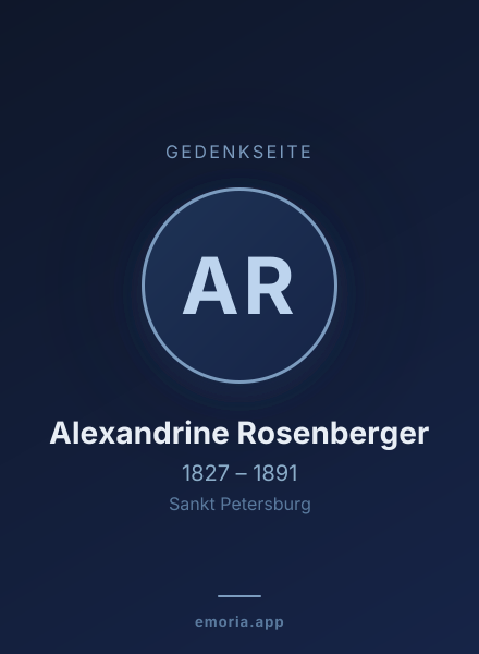 Gedenkportrait von Alexandrine Rosenberger