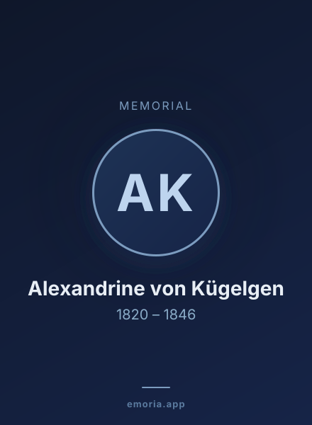 Memorial portrait of Alexandrine von Kügelgen