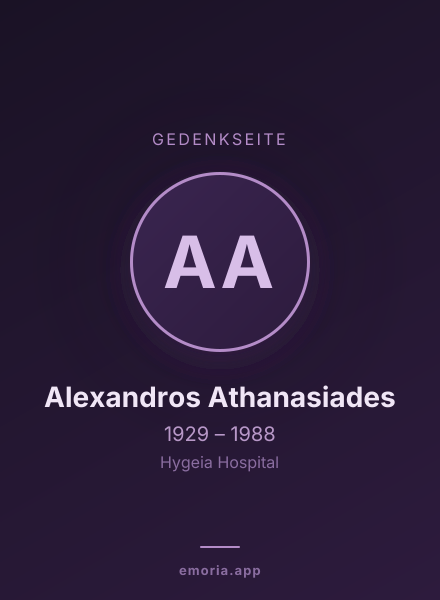 Gedenkportrait von Alexandros Athanasiades
