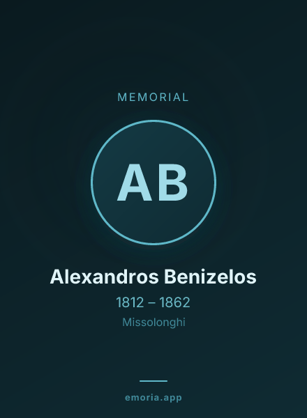 Memorial portrait of Alexandros Benizelos