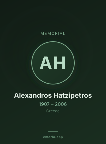 Memorial portrait of Alexandros Hatzipetros