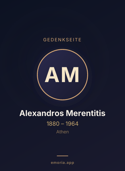 Gedenkportrait von Alexandros Merentitis
