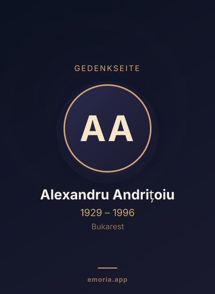 Gedenkportrait von Alexandru Andrițoiu