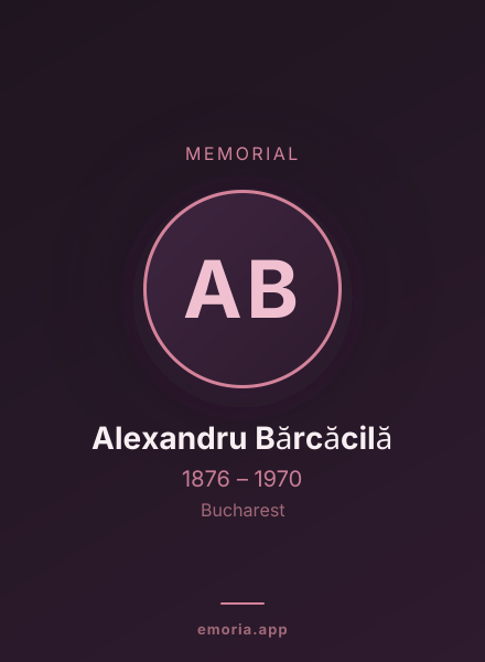 Memorial portrait of Alexandru Bărcăcilă