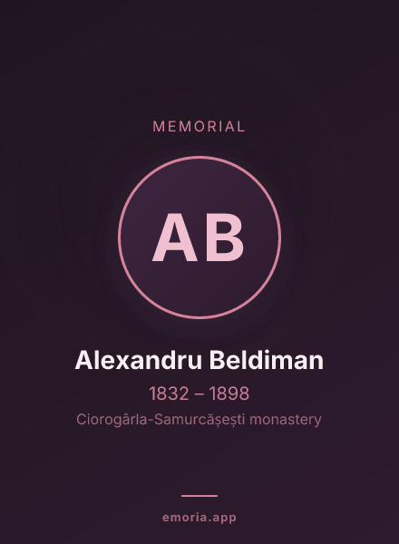 Memorial portrait of Alexandru Beldiman