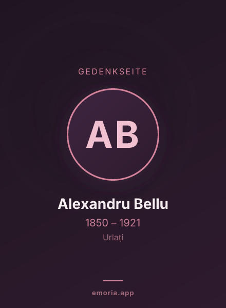 Gedenkportrait von Alexandru Bellu