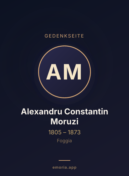 Gedenkportrait von Alexandru Constantin Moruzi