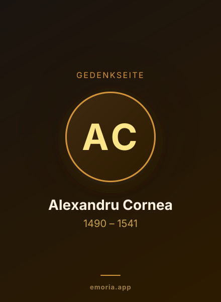 Gedenkportrait von Alexandru Cornea