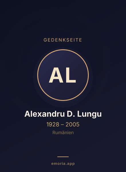 Gedenkportrait von Alexandru D. Lungu