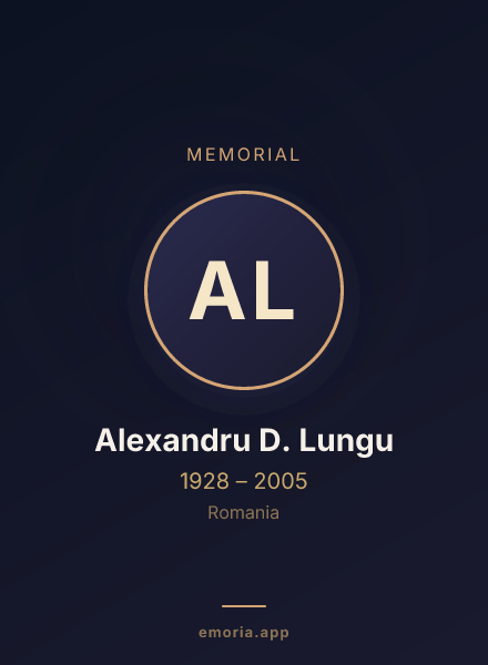 Memorial portrait of Alexandru D. Lungu