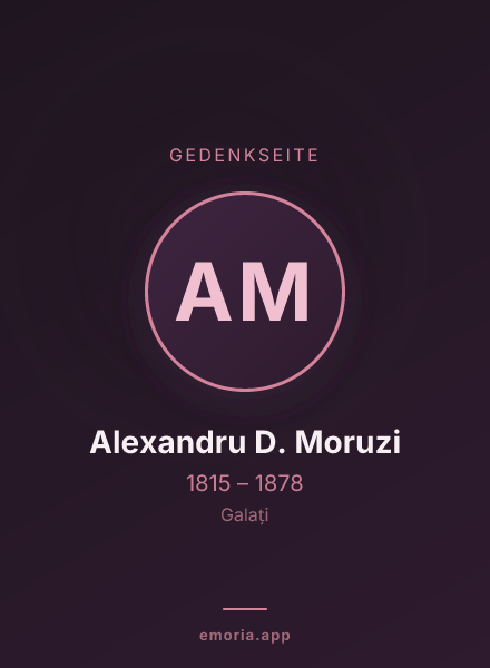 Gedenkportrait von Alexandru D. Moruzi